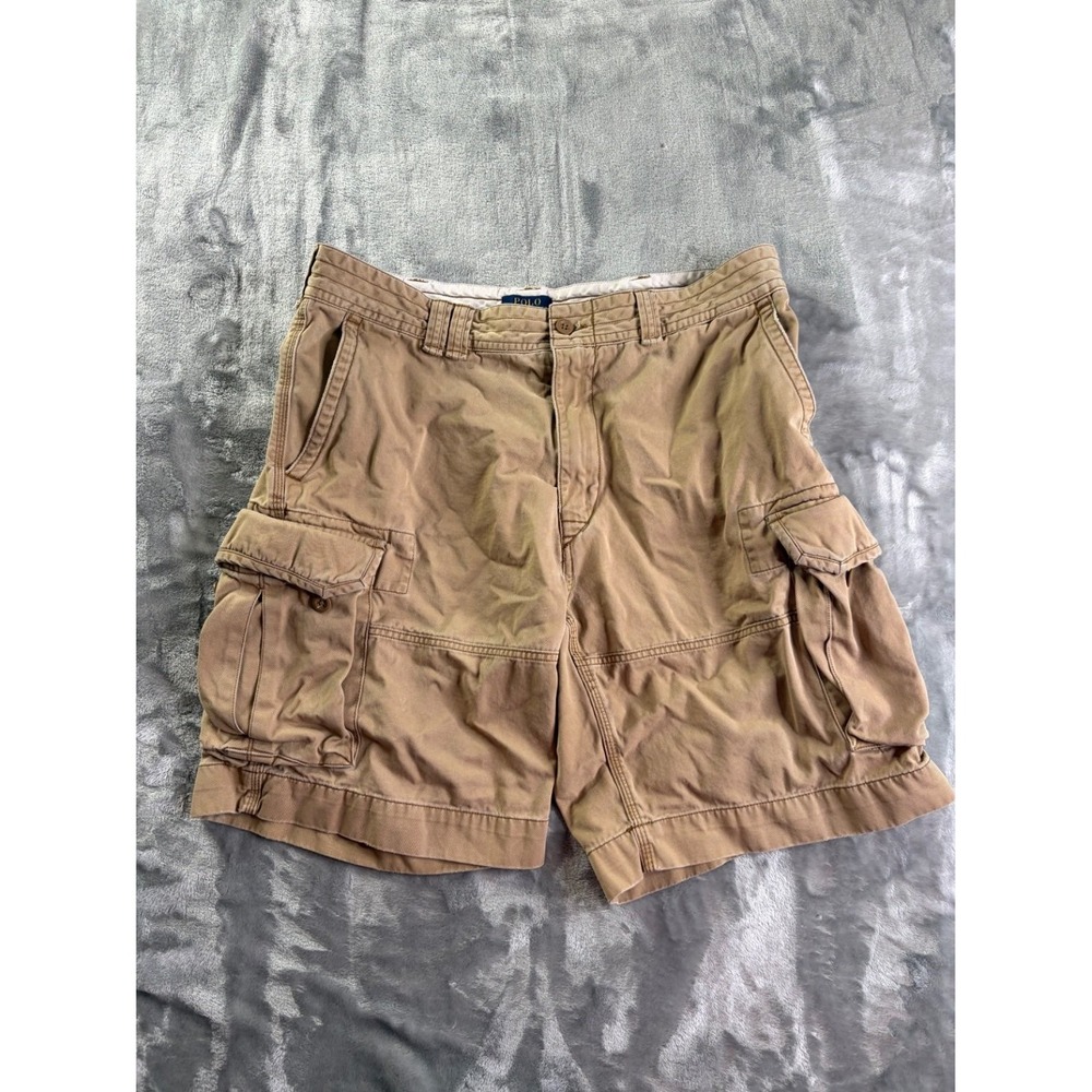Polo Ralph Lauren Classic Chino Cargo Shorts Mens 38 Tan Cotton 246180 Used